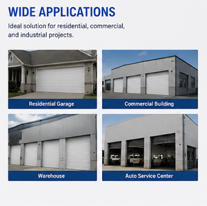<span class=keywords><strong>Porte</strong></span> de garage <span class=keywords><strong>sectionnelle</strong></span> isolée en acier galvanisé automatique pour entrepôt et sous-sol, design moderne - Product Image 3