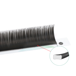 Lagee 0.12 0.15 0.20 — Extensions de <span class=keywords><strong>cils</strong></span> noirs, Double embout, Super doux, plats Ellipse, mat - Product Image 3