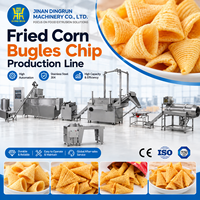 Machines à chips de maïs frit, ligne de production d'extrusion, machine à chips de maïs frit, machine à chips de maïs en forme de bugles
