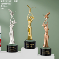 Ensemble de trophées de danse personnalisés |   Récompense en résine métallique or/argent/bronze pour concours de ballet/latin/yoga pour écoles et studios de danse