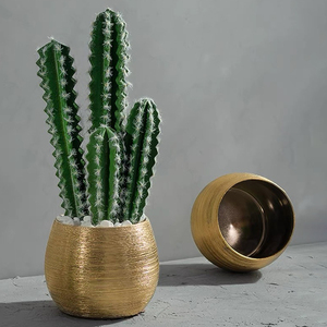 Macetas doradas <span class=keywords><strong>de</strong></span> lujo para decoración interior, macetas <span class=keywords><strong>de</strong></span> cerámica modernas para jardín y plantas, venta al por mayor - Product Image 5