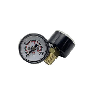 1 inch miniatuur micro zwart stalen klepstandsteller pneumatisch 10 bar manometer - Product Image 2