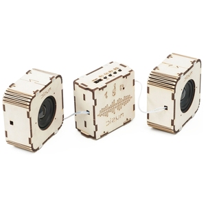 Kit de haut-parleur en bois OKYN-G5772 à monter soi-même avec haut-parleur magnétique, alimentation USB, pratique de soudure pour l'apprentissage audio - Product Image 2