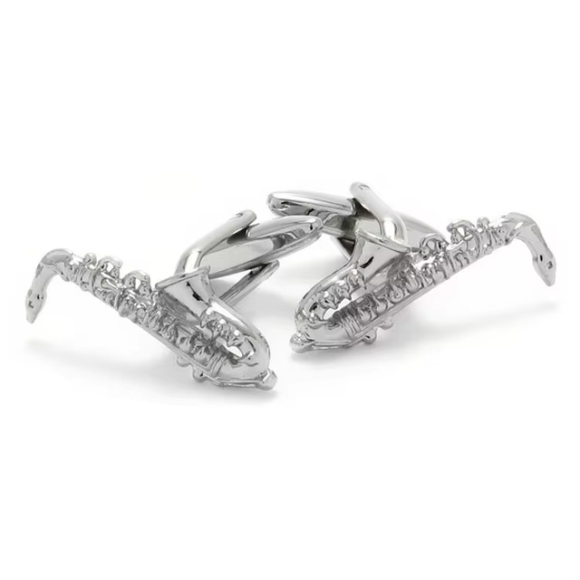 Hot Quality Mechanical Metal Vintage  Luxury Silver Plating Men's Shirt Cufflinks for Business Gifts