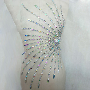 3D Đầy Màu Sắc Hoa Lưới Thêu Rhinestone Ren Đính Đính Với Sequins DIY Ren Vải <span class=keywords><strong>Trim</strong></span> Cho Quần Áo Phụ Kiện - Product Image 5