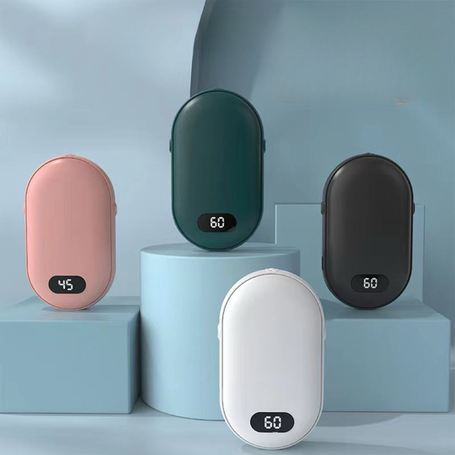 USB Charging Hand Warmer Power Bank 2-in-1 Portable Digital Display Charging Hand Warmer 4000mAh for Gift