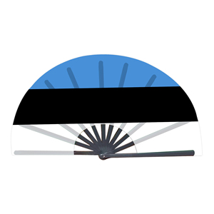 Abanicos Plegables de Bambú con la Bandera de Estonia al por Mayor, Abanico de Mano para Carnaval, Boda, Festival, Fiesta, Agencia de Viajes - Product Image 1