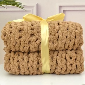 Offre Spéciale tricoté lesté fait à la main couverture Chunky Knit Flecce couverture pondérée jeter - Product Image 3