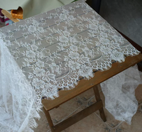 Kain DIY untuk Pakaian, Rok, Gorden Pintu, Taplak Meja, Kain Dekoratif Latar Belakang, Kain Renda Bulu Mata Lembut