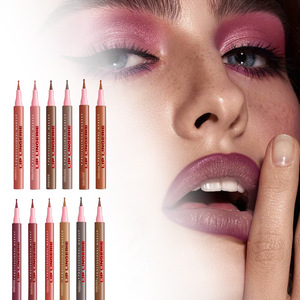 Delineador de labios marrón oscuro mate suave de alto pigmento, 24 horas de larga duración, resistente al agua, Etiqueta Privada, lápiz Marrón mate, delineador de labios vegano - Product Image 2
