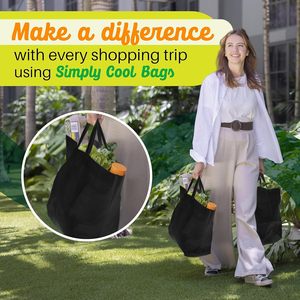 Sacs d'épicerie réutilisables, lot de 50, grands sacs de courses pliables en tissu non tissé pour les courses - Product Image 6