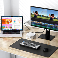 Station d'accueil Type-C 15-en-1 avec boîtier SSD M.2 NVMe, Thunderbolt 5, HDMI 8K, DP, LAN 2.5G, lecteur SD4.0 TF, PD45W, prise audio 3.5mm