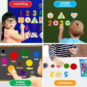 Juguetes de aprendizaje de números de fieltro de educación temprana Juego de aprendizaje de suma, resta, multiplicación y división de matemáticas de fieltro para niños - Product Image 5