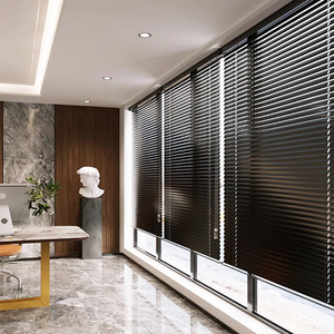Stores à corde modernes en <span class=keywords><strong>bois</strong></span> véritable à lamelles horizontales rideau de fenêtre à contrôle de lumière occultant imperméable à l'eau variable pour le salon - Product Image 4