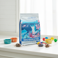 Sacs personnalisés à 8 soudures thermiques pour aliments pour chats avec impression gravure vibrante, en matériau CPP durable pour une fraîcheur optimale [En stock]