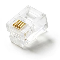 Cable Modular recto de varios núcleos, interfaz de red de cristal de cabeza, teléfono macho RJ12 6P2C, enchufe Modular 6P4C RJ11 Conector RJ45