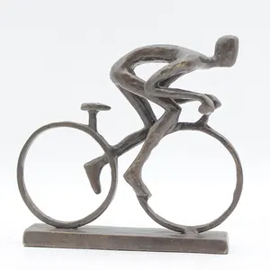 Metall kunst dekoration home decor kleine antike bronze fahrrad figuren für büro schreibtisch