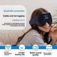 Masque de sommeil sans fil avec écouteurs 3D intégrés, masque oculaire bloquant la lumière, massage par bruit blanc, lavable