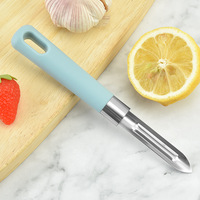Draagbare handmatige roestvrijstalen groenteschiller met antislip kunststof handvat, lichtgewicht, roestbestendig keukenhulpje voor fruit
