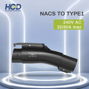 Adaptador de Carga Rápida para Vehículos Eléctricos HCD Nuevo NACS a Tipo 1 (con Pantalla) 240V CA para Tesla Retrofit/Actualización - Product Image 1