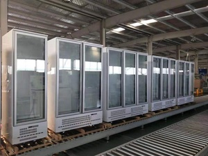 Dusung 3 cửa kính thương mại dọc năng lượng lạnh đồ uống đồ uống hiển thị tủ lạnh tủ đông - Product Image 3