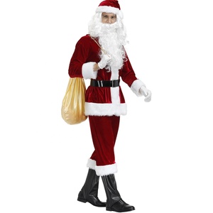 <span class=keywords><strong>Costume</strong></span> de Père Noël en Peluche pour <span class=keywords><strong>Homme</strong></span>, Ensemble Complet avec Manteau, Pantalon, Barbe, Ceinture et Chapeau, Idéal pour Noël 2026 et Cosplay - Product Image 2