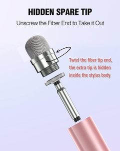 Nouveau stylet pour tablette tactile en métal avec pointe en silicone ronde - Product Image 5
