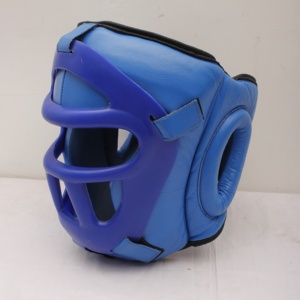 มืออาชีพมวยหมวกออกแบบที่กำหนดเองหนังPUการฝึกอบรมชนะมวยMMAหัวหน้ายามOEM - Product Image 1