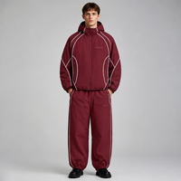 Ensemble veste et pantalon streetwear techwear noir pour homme, respirant, doublure en mesh solide, bande réfléchissante 3M, imperméable et coupe-vent