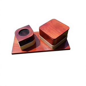 Majestic Aura - Juego de Quemadores de Incienso de Madera y Cuero Hechos a Mano, Porta Incienso Árabe Premium, Regalo Religioso de Lujo para Eid y Ramadán - Product Image 1