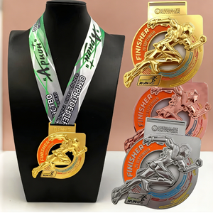 Medalla Deportiva de Maratón de Aleación de Zinc Personalizada de Fábrica con 15 Años de Experiencia, Acabado de Esmalte Suave, Tema Deportivo - Product Image 1