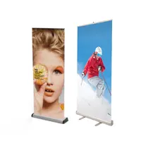 Nuovo Design base larga rollup stand promozionale riutilizzabile Display Mini Stand Roll Pop Pull Up Banner Standee Display