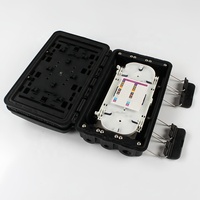Scatola di Distribuzione in Fibra Ottica a 16 Core, 3 Ingressi 3 Uscite, Impermeabile IP65 per Esterni, Scatola di Giunzione Terminale FTTH FTTx
