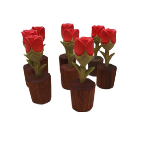 Decoración Rústica de Madera de Tilo, Rosa de Madera Maciza, Adorno de Escritorio para el Día de San Valentín, Festival Qixi, Día del Maestro, Regalo de Cumpleaños para Ella - Product Image 5