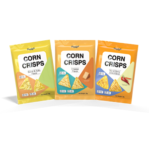 Spuntini a grana alta in fibra Non a fuoco Pop Corn angoli croccanti Pop Corn Chips di mais senza glutine patatine di mais - Product Image 1