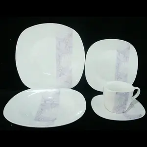 Conjunto de aparelho de jantar, conjunto de louças tigela prato de porcelana cerâmica presente da china branca coreana