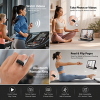 Anillo de Control Remoto Inteligente para iOS y Android, Controlador Inalámbrico para Tiktok, Control de Desplazamiento de Páginas, Obturador de Cámara con Estuche de Carga