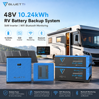 Система резервного питания BLUETTI 48V 10.24кВтч для автодомов, зарядка от солнечных панелей, инвертор 5кВт, Wi-Fi, Bluetooth, мониторинг