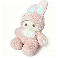 Peluche Lapin Rose Adorable, Peluche Lapin Rose Personnalisée, Fabricant en Gros de Poupées Lapin Rembourrées OEM ODM