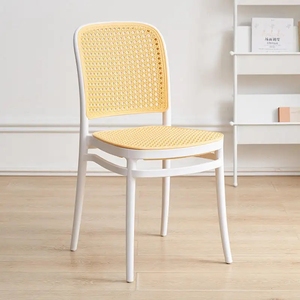 Classic Style Quality Stackable Outdoor Rattan PP Plastic Bistro High Back Dining Room <b>Chairs</b> - Product Image 4
