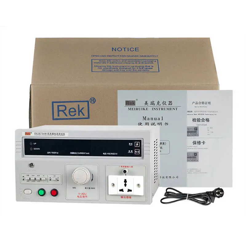 Chinarek RK2675AM testeur de courant de fuite de bureau numérique LED haute précision détecteur de fuite électrique