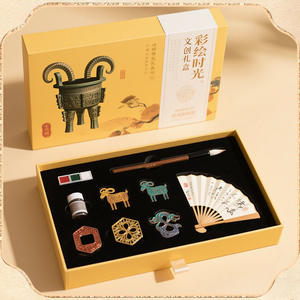 Caja de regalo para marcapáginas Siyang Fangzun, caja de embalaje personalizada para mercancía, caja de regalo personalizada de estilo nacional para museo, caja de regalo cultural personalizada. - Product Image 4