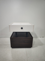 Tables de chevet intelligentes avec prise de charge USB et type-C + charge sans fil + serrure à empreintes digitales + tiroir caché avec serrure NFC