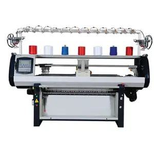 Flat knitting machines with high efficiency