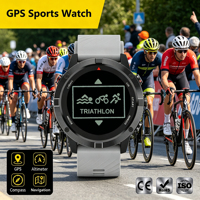 Reloj Deportivo Inteligente Sunroad T3 con GPS para Correr, Ciclismo, Natación, Triatlón, Altímetro, Barómetro, Brújula, Senderismo, Resistente al Agua 10ATM, Reloj de Pulsera para Hombre