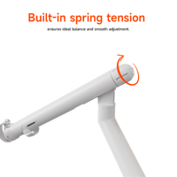 Soporte de Escritorio para un Solo Monitor Auki, de Aleación de Acero, con Brazo Mecánico de Resorte, Altura Ajustable, para Monitores de 13 a 32 Pulgadas, Soporta 10 kg de Carga