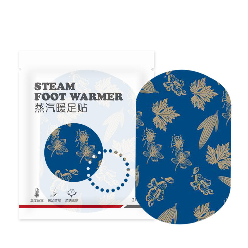 เครื่องอุ่นเท้า - ลายดอกไม้สีฟ้า แพ็คคู่