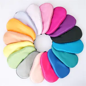 New design double sided satin silk sleeping eye mask with elastic band breathable eye cover