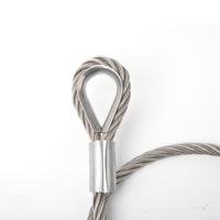 Câble métallique fileté en acier inoxydable de haute qualité, câble métallique en acier inoxydable avec œillets