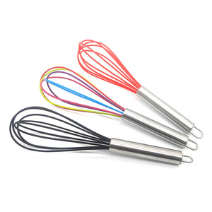 Biểu Tượng Tùy Chỉnh Thép Không Gỉ Xử Lý Silicone Của Nhãn Hiệu Trứng Beater Bóng Dây <span class=keywords><strong>Whisk</strong></span> Cho Nấu Ăn Và Nướng Bánh - Product Image 1